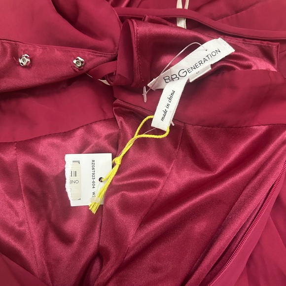 BCBG Ruched Pleated A-Line Wrap Style Fit Flare Pink One Shoulder Dress 0 - Picture 6 of 8